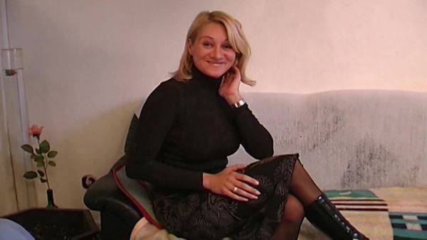 A Busty Blonde Milf From Germany Gets Her Amazing Tits Sprayed With Cum - Germany on pornoboobs.com