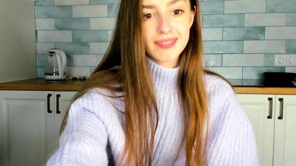 Russian brunette busty camgirl masturbating on webcam - Russia on pornoboobs.com