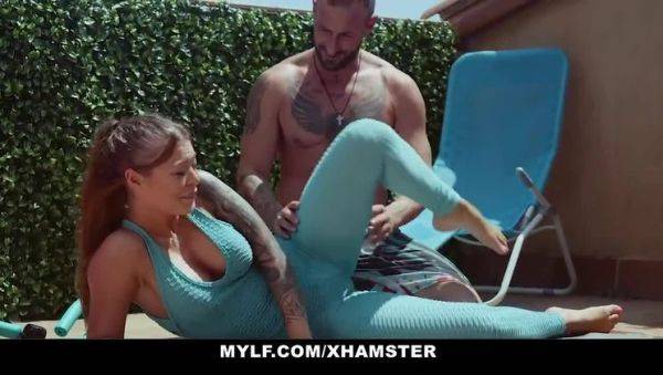 Busty Cougar gets Fucked by her Fitness Trainer on pornoboobs.com