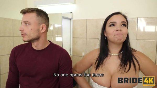Bride Needs Cock Before Wedding with Sofia Lee - Big ass busty babe fucked in public toilet on pornoboobs.com
