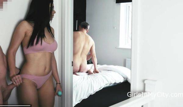 Naughty Stepdaughter - Bondage fetish reality scene with busty brunette babe on pornoboobs.com