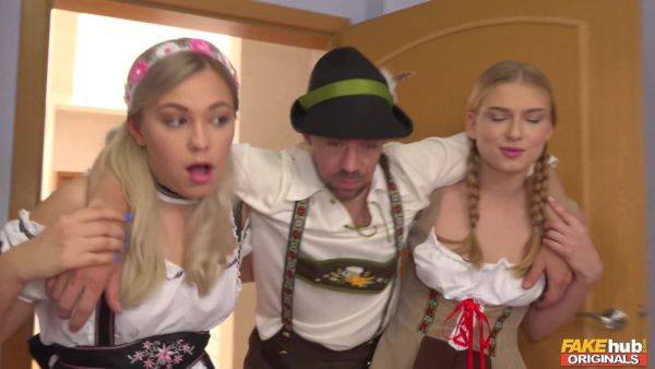 Oktoberfest Threesome Adventure with 2 Busty Blondes - Selvaggia - Russia on pornoboobs.com